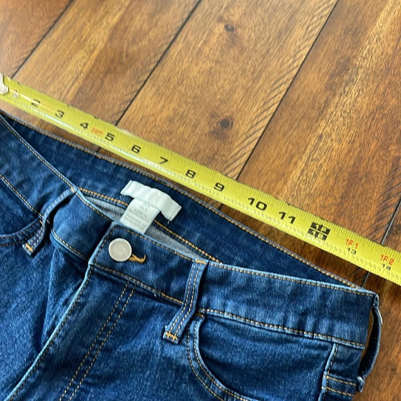 H&M skinny jeans pants size 8 blue and size 29 green (2 pair bundle) - Picture 6 of 16